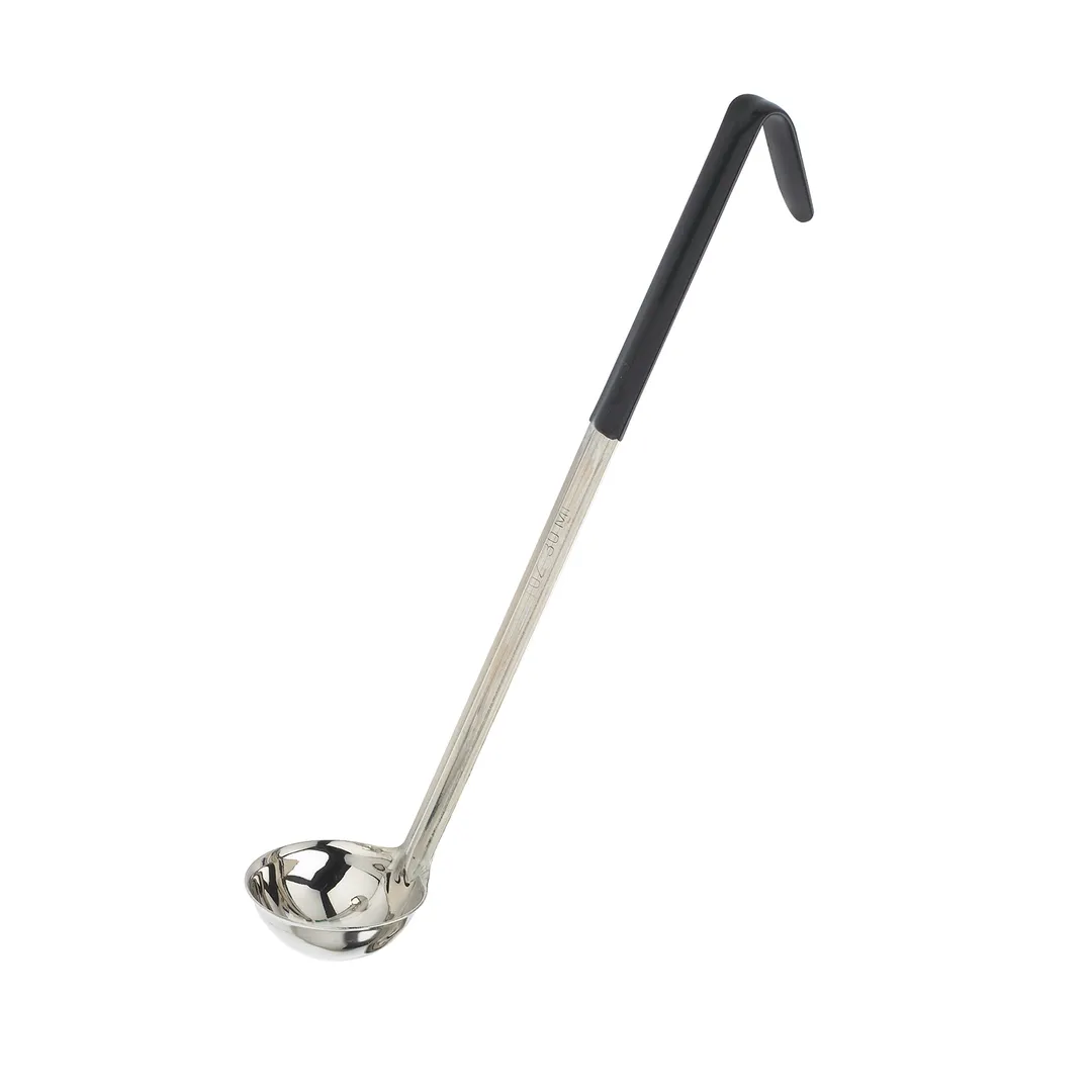 Browne USA 9941BLK - 1 Oz Black Stainless Steel Ladle, 11.1" Heat‑Resistant 392°F, One‑Piece, 1 mm