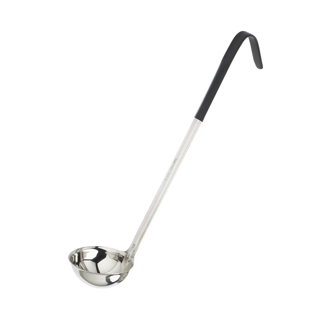 Browne USA 9944BLK - 4 Oz Black Stainless Steel Ladle, 12.8" Length, Heat-Resistant 392°F