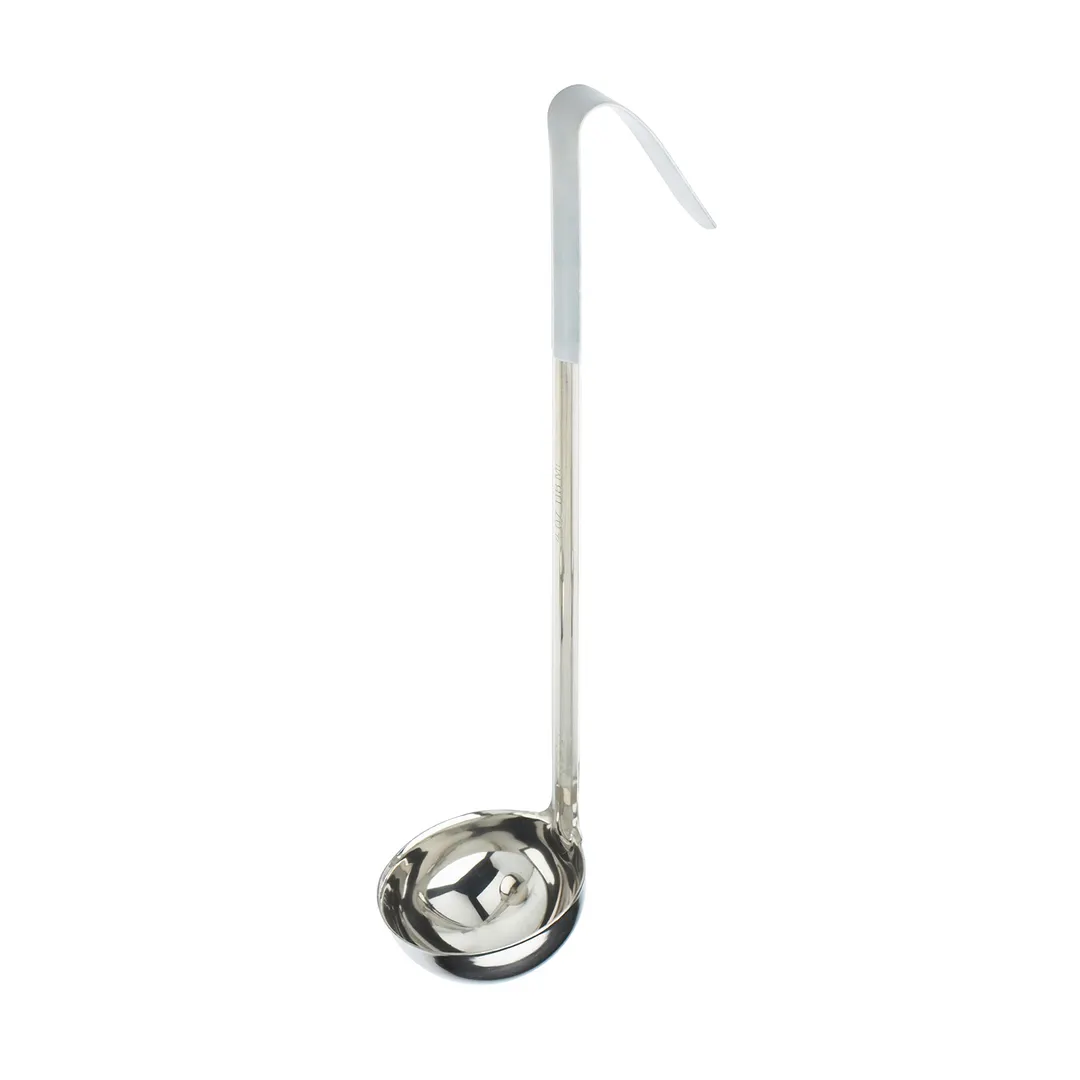 Browne USA 9944GRY - 4 Oz Gray Stainless Steel Ladle, 12.8" Length, 392°F Heat‑Resistant
