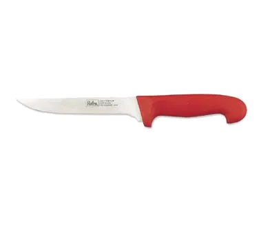 Browne USA PC1286RD Boning Knife, 6" German Molybdenum Stainless Steel Blade, Red ABS Stamped Handle