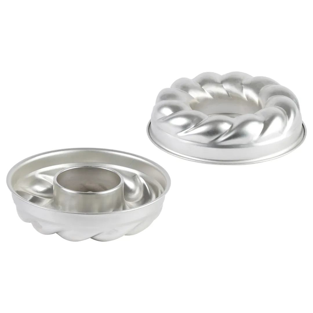 Louis Tellier 124340 Savarin Ring Mold, Non‑Stick 8.6" Dia x 2.1" H, PFOA-Free 8" x 2" Baking Pan