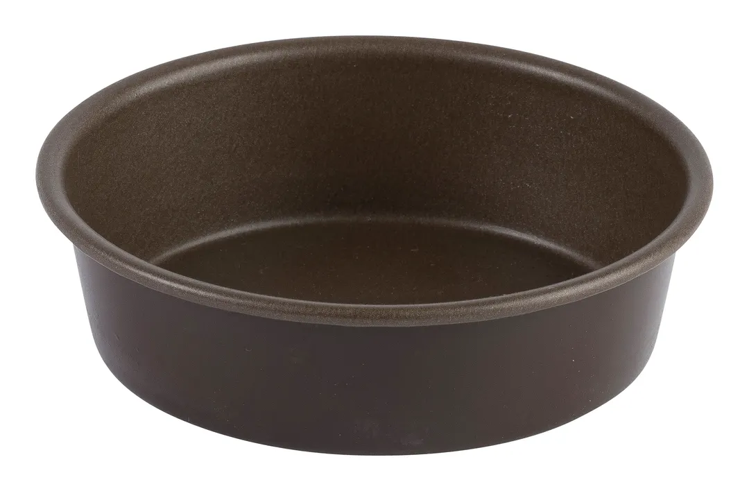 Louis Tellier 223730 Cake Mold Pan – 7.87" Dia x 1.80" H, Non‑Stick Coated Brown Pan with Edges