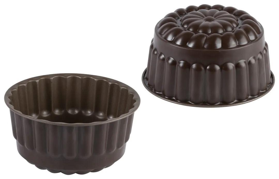 Louis Tellier 224610 Bavarois Tart Mold, 7.08" Dia x 3.54" H, Tin‑Plated Non‑Stick Brown