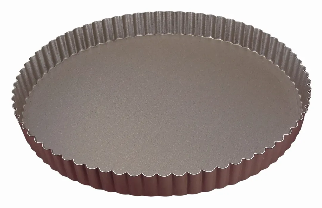 Louis Tellier 226342 Tart Mold – 12" (11.81") Baking Pan, 1" Deep, Tin‑Plated Non‑Stick