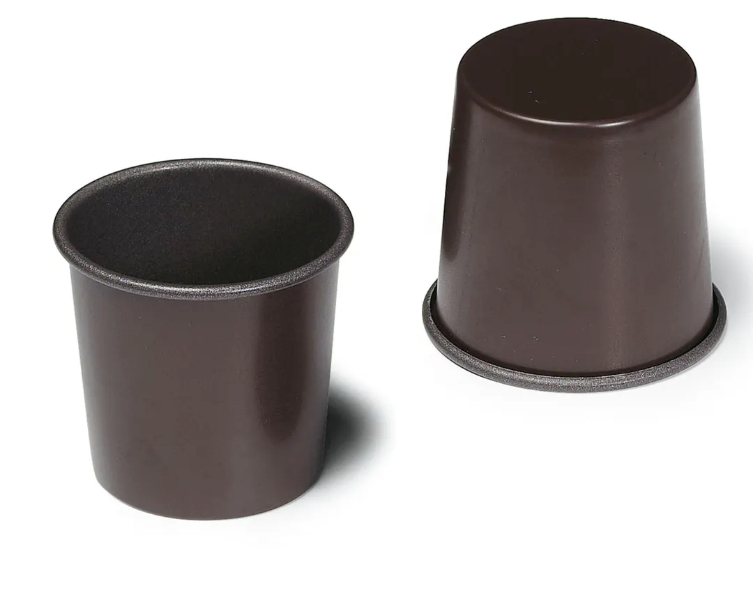 Louis Tellier 229810 Rum Baba Mould, 2.36"W x 2"D x 2.36"H, Non-Stick Brown Edges - Plating Tool