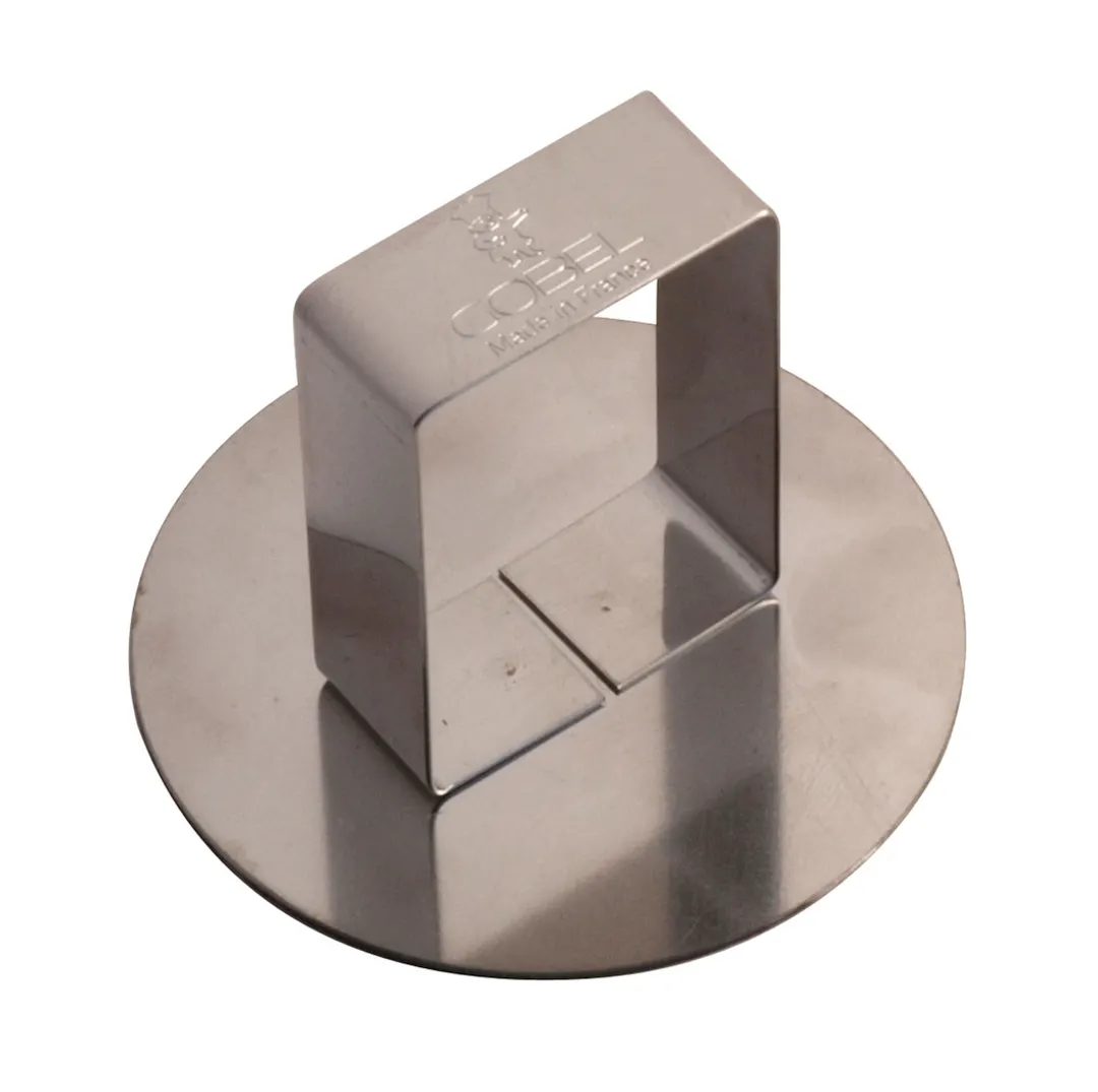 Louis Tellier 866660 Pastry Ring - Round Pusher, 1.9" Dia x 3.85" H, Stainless Steel Free-Form Design