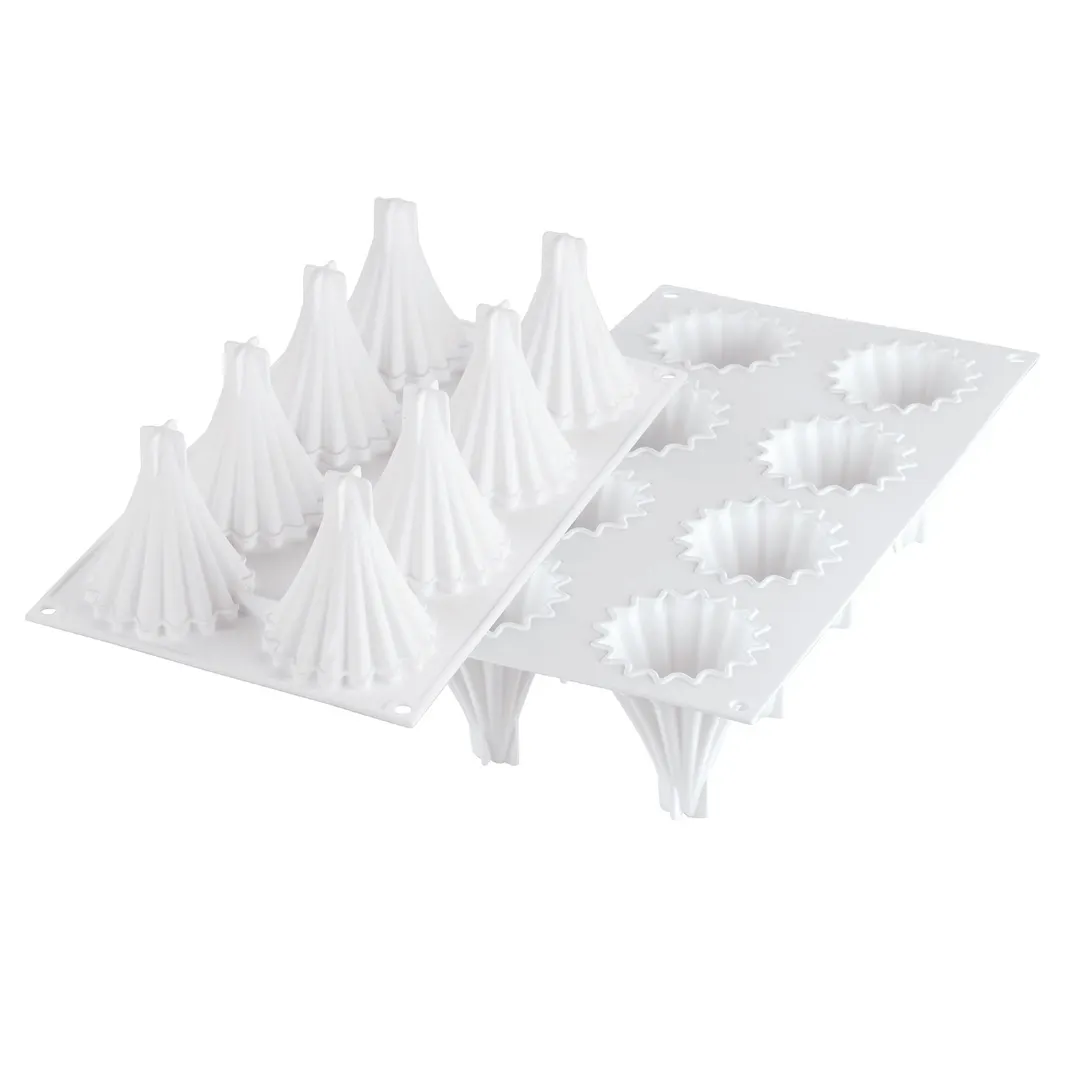 Louis Tellier ASTRO95 Mold, 2.63"×3.12", 8 × 3.21 oz, -76°F–+446°F Oven/MW, Freezer, Dishwasher Safe