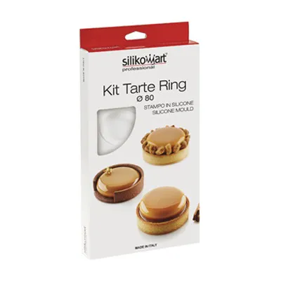 Louis Tellier KITTARTRING8 Mold Kit, Six 2.6" Rings and Six 2.1" Non‑Stick, 1"‑2" -76°F to +446°F