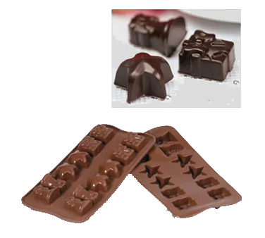 Louis Tellier SCG06 Silicone Chocolate Mold, 24" x 16", 12 × 0.24‑0.30 oz, Non‑Stick, Oven Safe