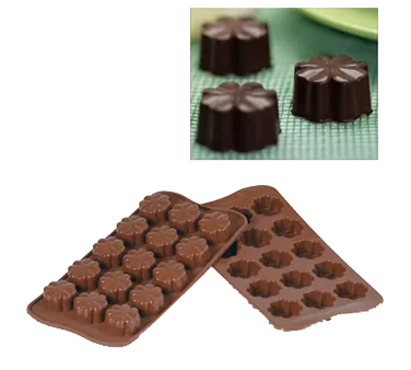 Louis Tellier SCG08 - Flexible Chocolate Mold, 15 x 0.30 oz, 24" x 16" Silicone, Oven/Microwave Safe