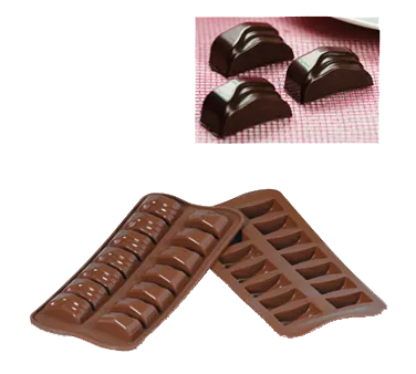 Louis Tellier SCG09 Silicone Chocolate Mold-14 × 0.27 oz, 24" × 16" Overall Flex, Freezer-to-Oven