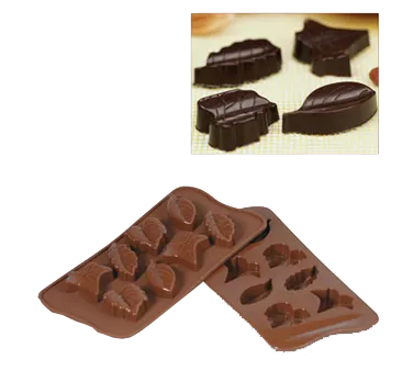 Louis Tellier SCG10 - Flexible Silicone Chocolate Mold, 24" x 16", 8 pcs 0.34‑0.46 oz, Oven‑Safe