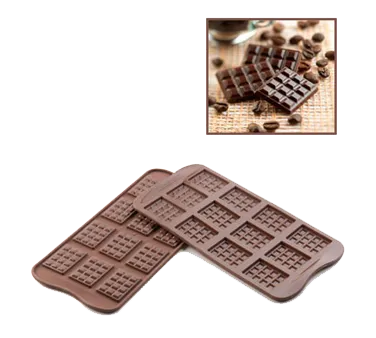 Louis Tellier SCG11N Chocolate Mold, Silicone, 12×0.12 oz, 24"×16" Overall, Freezer-to-Oven Safe