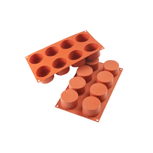 Louis Tellier SF119 Red Silicone Mold, 8 × 4-1/10 oz (2½"×1½" H), -76°-+446°F, Mic/Frz/DW Safe