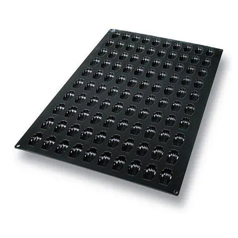 Louis Tellier SQ018 Black Silicone Mold, 100 × 12 ml, Microwave/Freezer/Oven Safe, Made in Italy