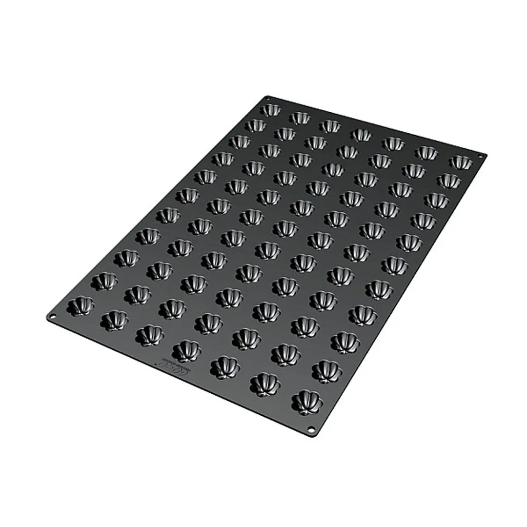 Louis Tellier SQ034 Mini-Charotte Silicone Mold, Black, 77 ¼‑oz Pieces, Mic/Frz Safe – 70‑120 pcs