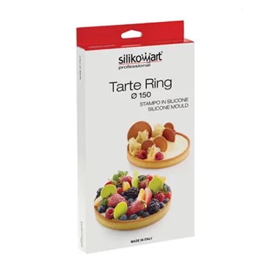 Louis Tellier TARTRING15 - 6" Round Silicone Tart Mold, Non‑Stick, -76°F to +446°F, Dishwasher Safe