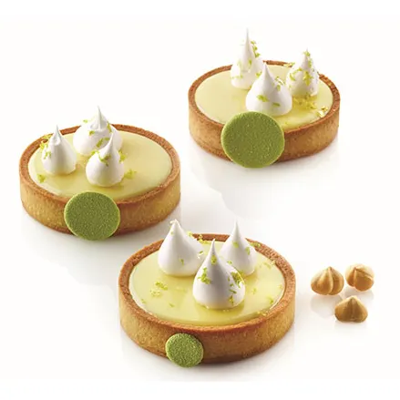 Louis Tellier TARTRING8 - 3" Round Silicone Tart Mold, Non‑Stick, -76°F to +446°F, Dishwasher Safe