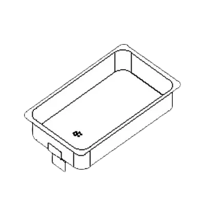 Perlick 7055A46 Wet Waste Box 1/3 Size Stainless Steel Pan with Strainer, 3/4" Drain Tube