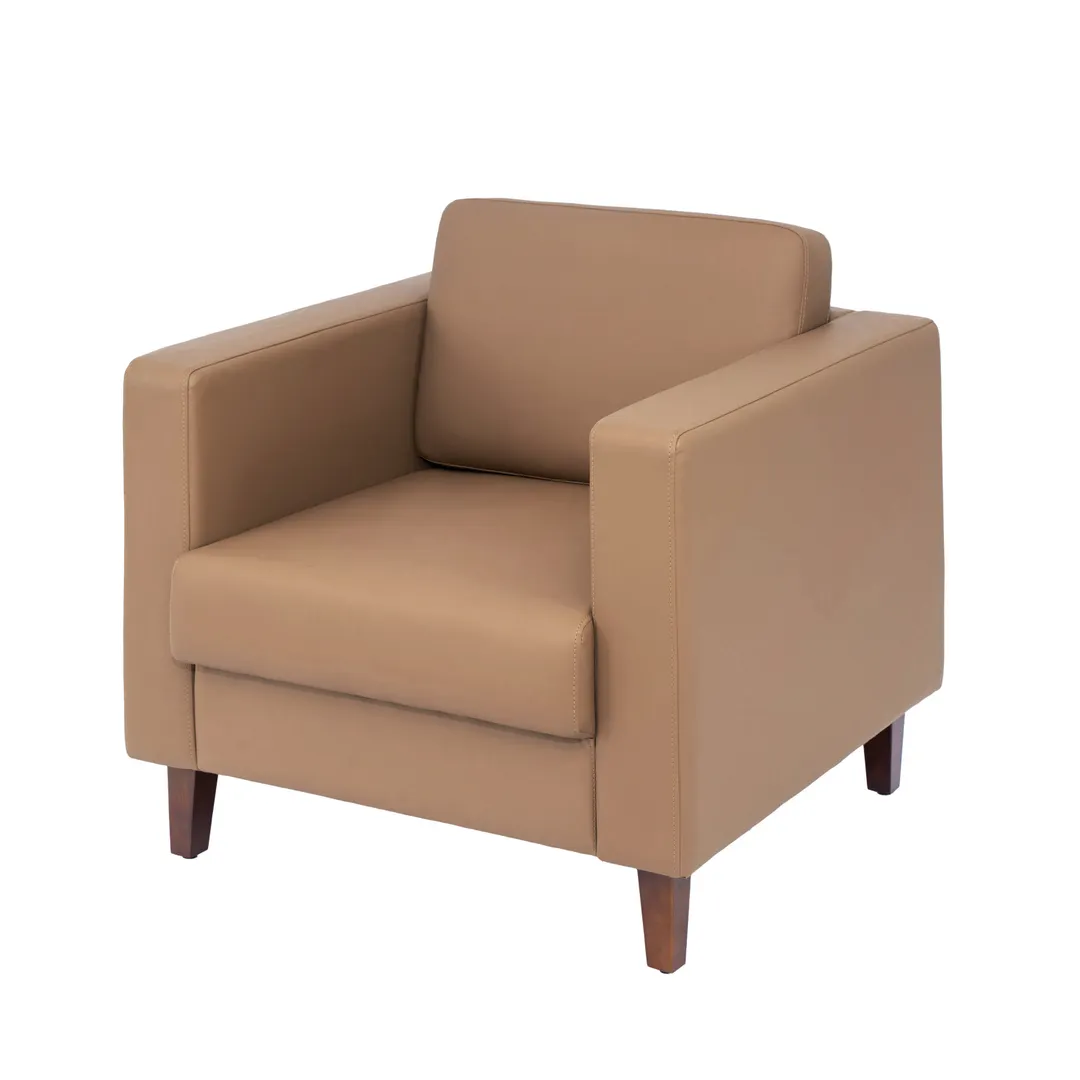 Flash Furniture ZB-8921-1S-COGNAC-GG Hercules Artemis Reception Chair, 33"W x 31-1/4"D x 32-1/2"H, LeatherSoft Upholstery, USB Ports