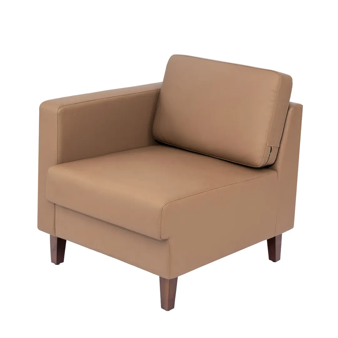 Flash Furniture ZB-8921C-LA-COGNAC-GG Hercules Artemis Left Arm Reception Chair, 28.25"W x 31.5"D x 31.75"H, LeatherSoft Upholstery, Cognac