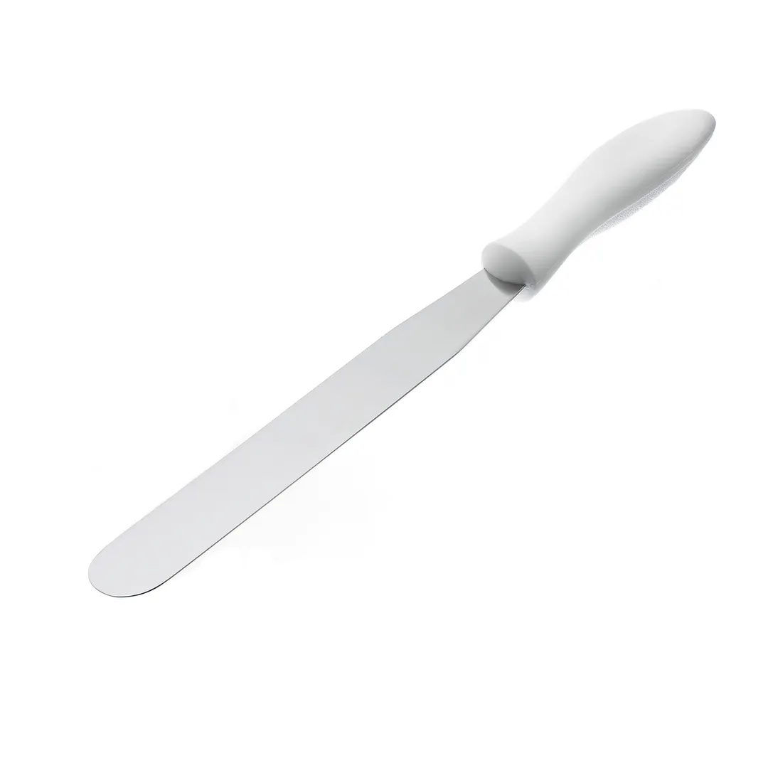 Browne USA 574390 - Spatula, 15" x 10" x 1.5" Steel Blade, White Nylon Handle HeatResist 446°F, NSF