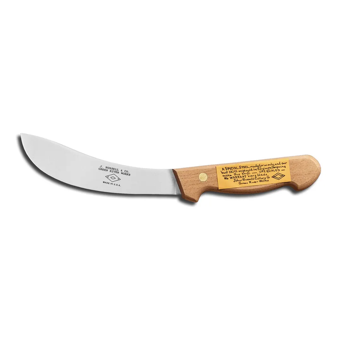 Dexter 012G-6 Beef Skinning Knife, 6" Stamped Blade, High‑Carbon Steel, Beech Wood Handle