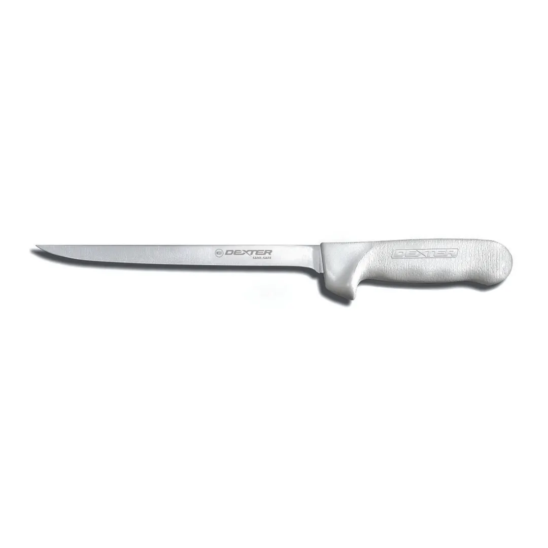 Dexter 10243 Sani‑Safe 9" Fillet Knife, High‑Carbon Steel Blade, White Handle, NSF