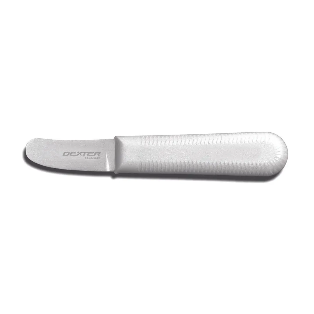 Dexter 10253 - Sani‑Safe Scallop Knife, 2" Blade, Carbon Steel, White Poly Handle, Stain‑Free