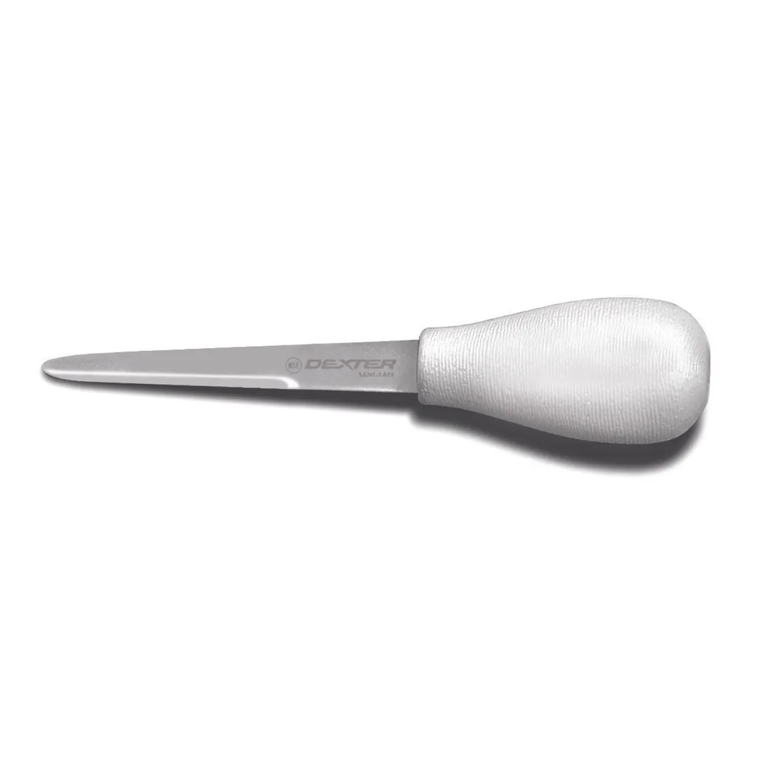 Dexter 10433 Sani‑Safe Oyster Knife, Boston 4" Blade, Steel, White PP Handle, NSF