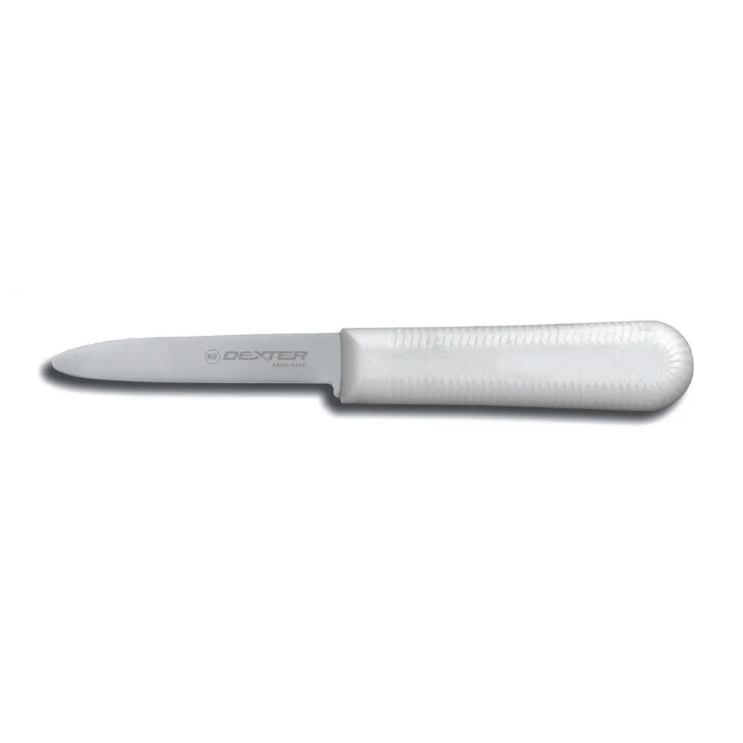 Dexter 10813 - Sani-Safe 3" Clam Knife, Steel Blade, White Plastic Handle, NSF