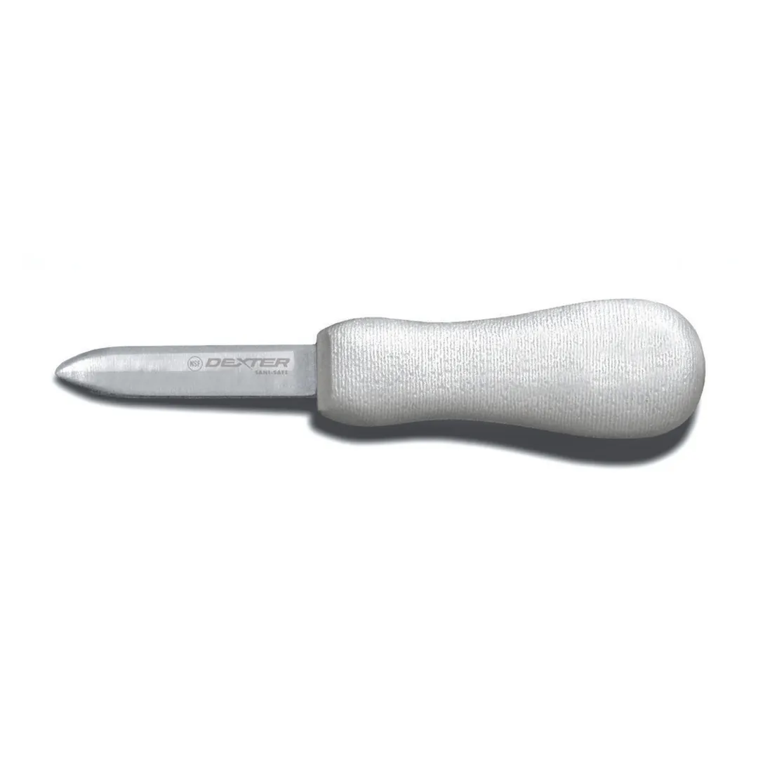 Dexter 10843 Oyster Knife, 2‑3/4" New Haven Pattern, DEXSTEEL Blade, White Handle, NSF