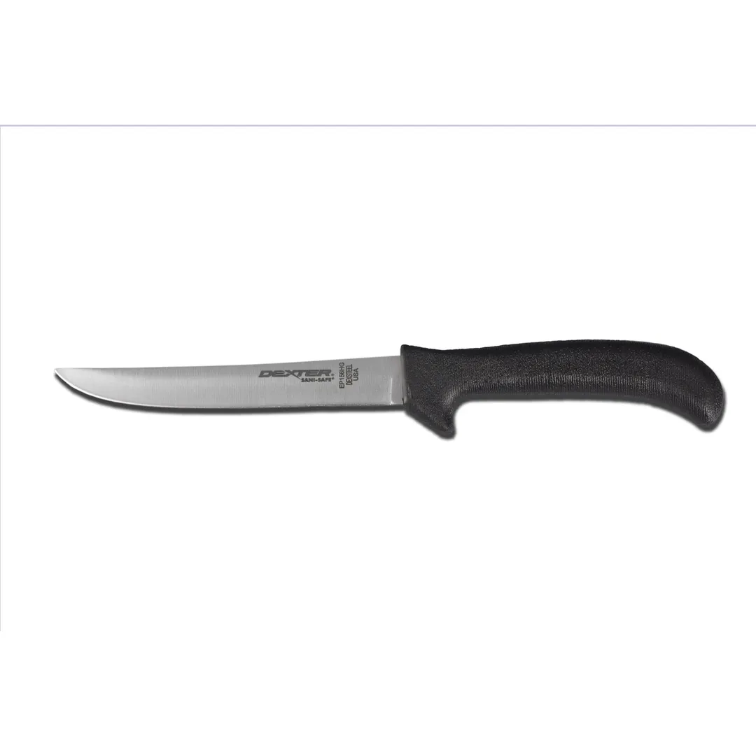 Dexter 11233B - Sani‑Safe Boning Knife, 6" Blade, High‑Carbon Stainless Steel, Black Plastic Handle