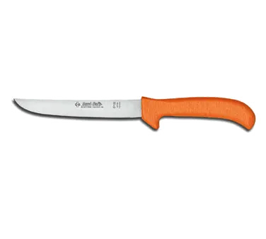 Dexter 11243 Sani‑Safe Boning Knife 6" Stiff Blade Stainless Steel Orange Poly Non‑Slip Handle