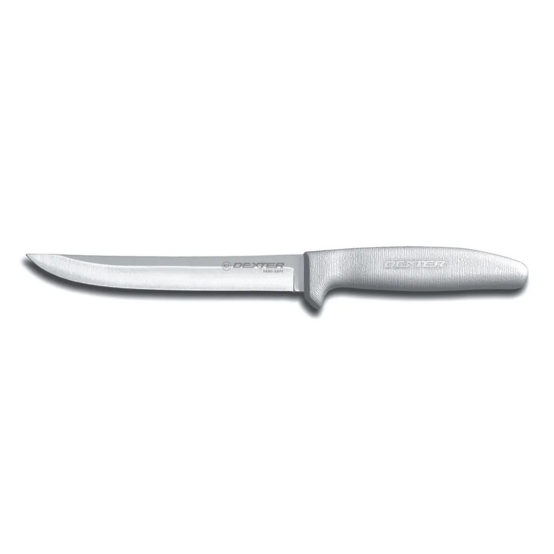 Dexter 1173 Sani‑Safe 6" Boning Knife, High‑Carbon Steel Blade, White PP Handle, NSF