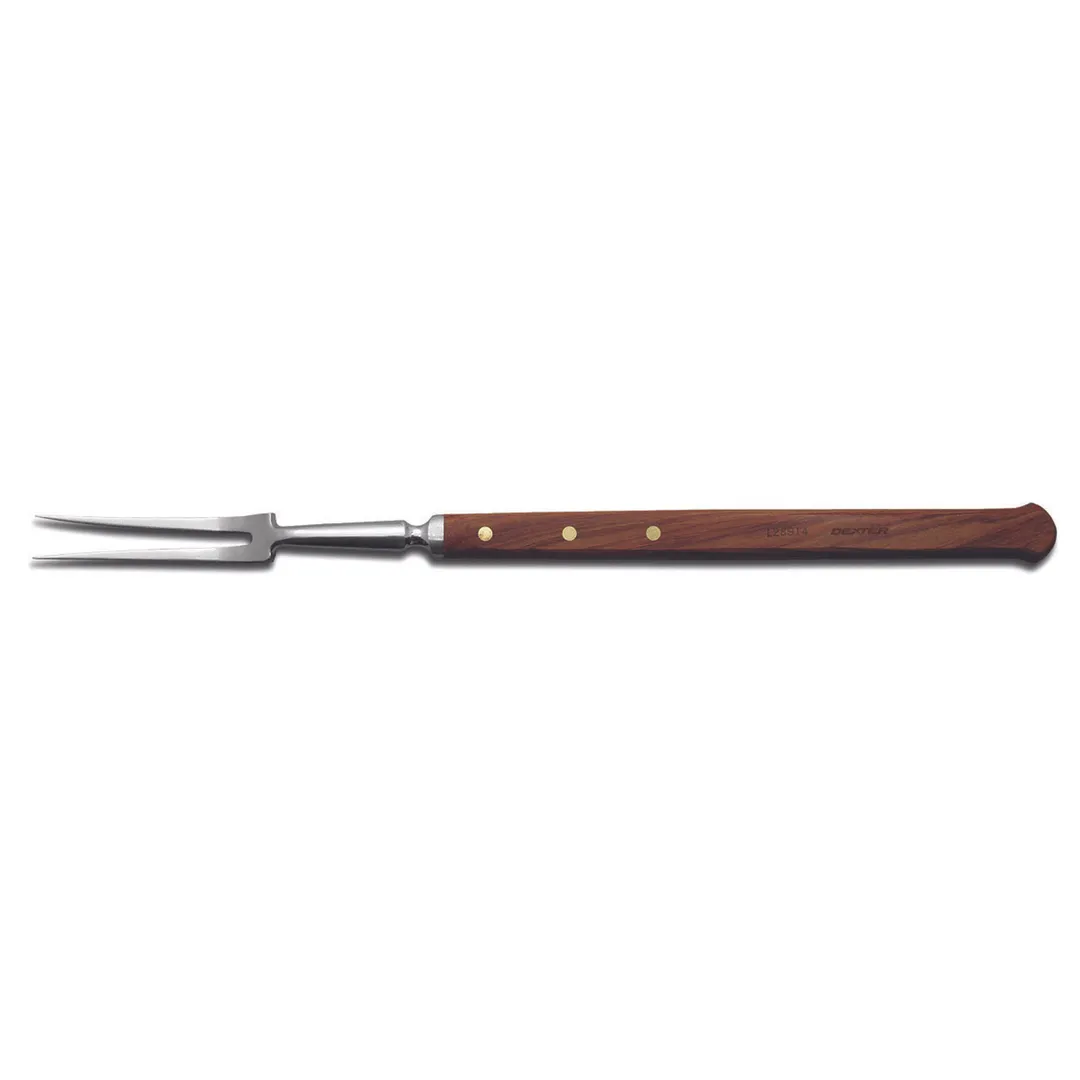 Dexter 14130 Traditional Forged Broiler Fork, 9" Blade, 22" Overall, Rosewood Handle, Stainless Steel