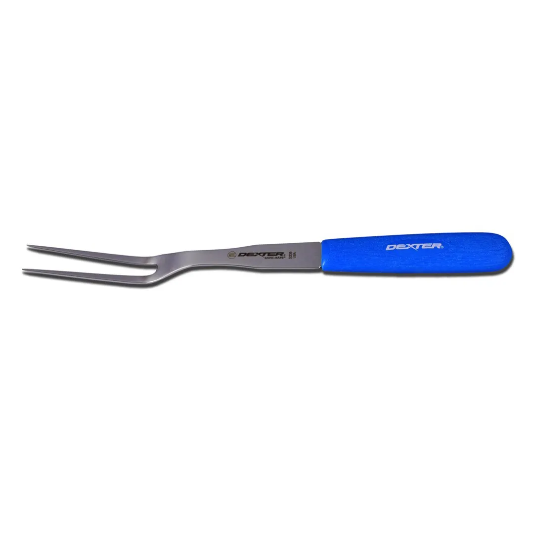 Dexter 14443H Blue Cook’s Fork, 8" Blade, 13" Length, Steel, Blue Polypropylene Handle, Made in USA