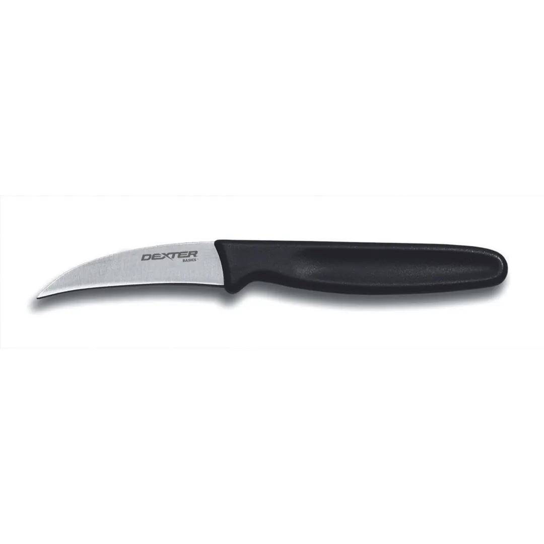 Dexter 15153 Tourne Knife, 2.5" Blade, Carbon Stainless Steel, Black Polypropylene Handle, Stain-Free