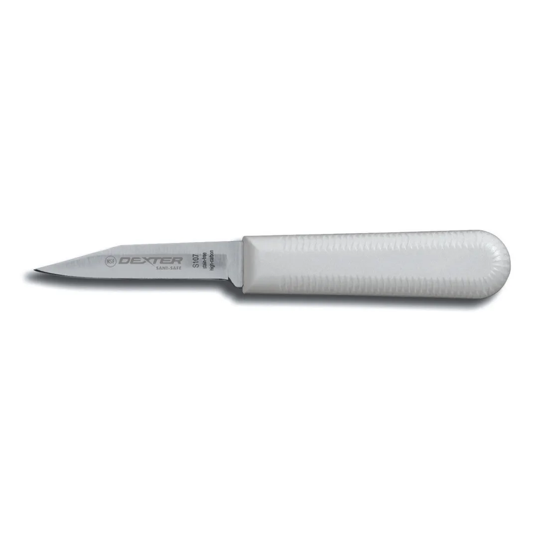 Dexter DEX-15173 Paring Knife, 3.25" Clip‑Point Blade, Stainless Steel, White Handle, Made in USA