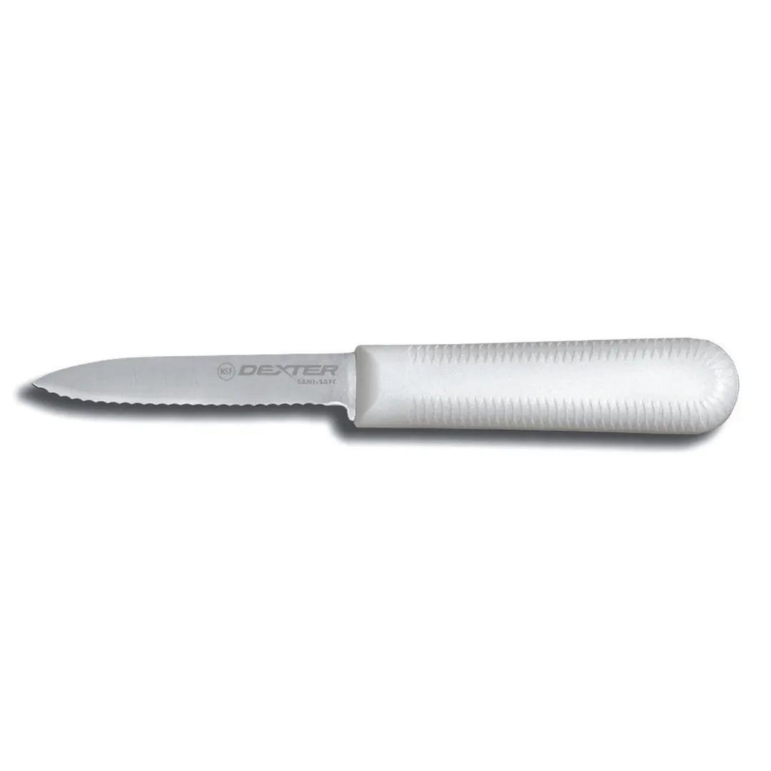 Dexter 15373 Sani‑Safe Paring Knife, 3‑1/4" White Polypropylene Handle, NSF, Made in USA