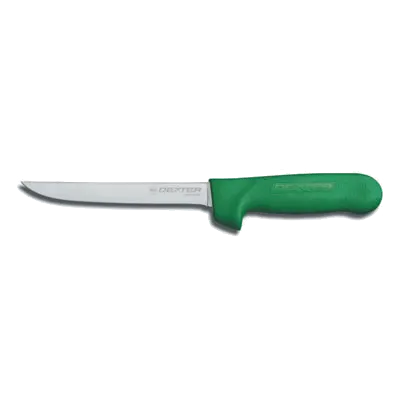Dexter 1563G - 6" Boning Knife, Stainless Steel Blade, Green Polypropylene Handle, NSF