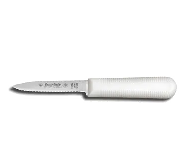 Dexter 15663 Paring Knife, 3" Stamped Spear‑Point Blade, Steel, White Plastic Handle - 1/Pack