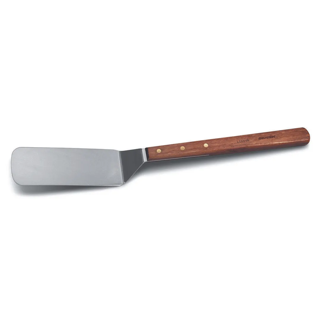 Dexter 16241 Stainless Steel Turner, 8" x 3" High‑Carbon Steel Blade, Rosewood Handle, Made in USA