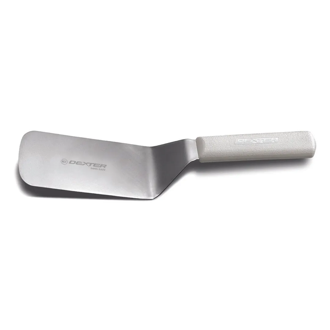 Dexter 16383 Hamburger Turner, 6" X 3" Stainless Steel Blade, White Handle, Offset Design