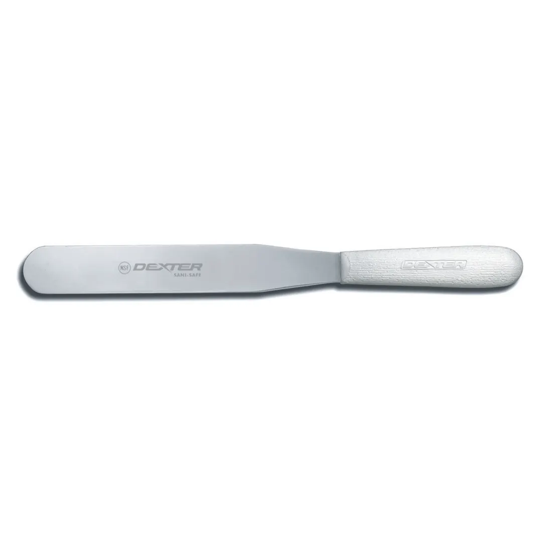 Dexter 17443 Sani‑Safe Baker’s Spatula, 8" Stainless Steel Blade, White PP Handle, NSF