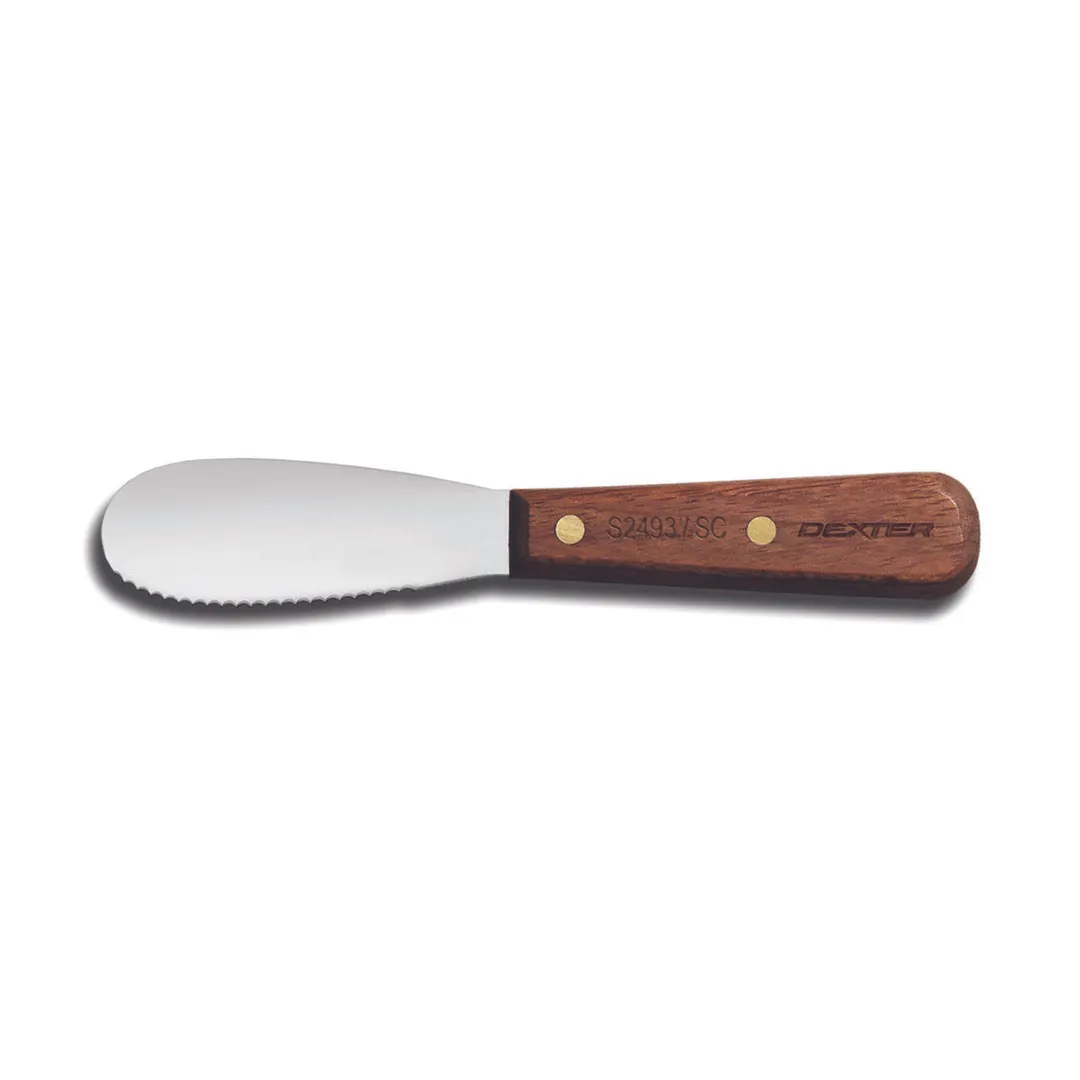 Dexter 18120 - Sandwich Spreader, 3.5" Scalloped Edge, Stainless Steel Blade, Rosewood Handle