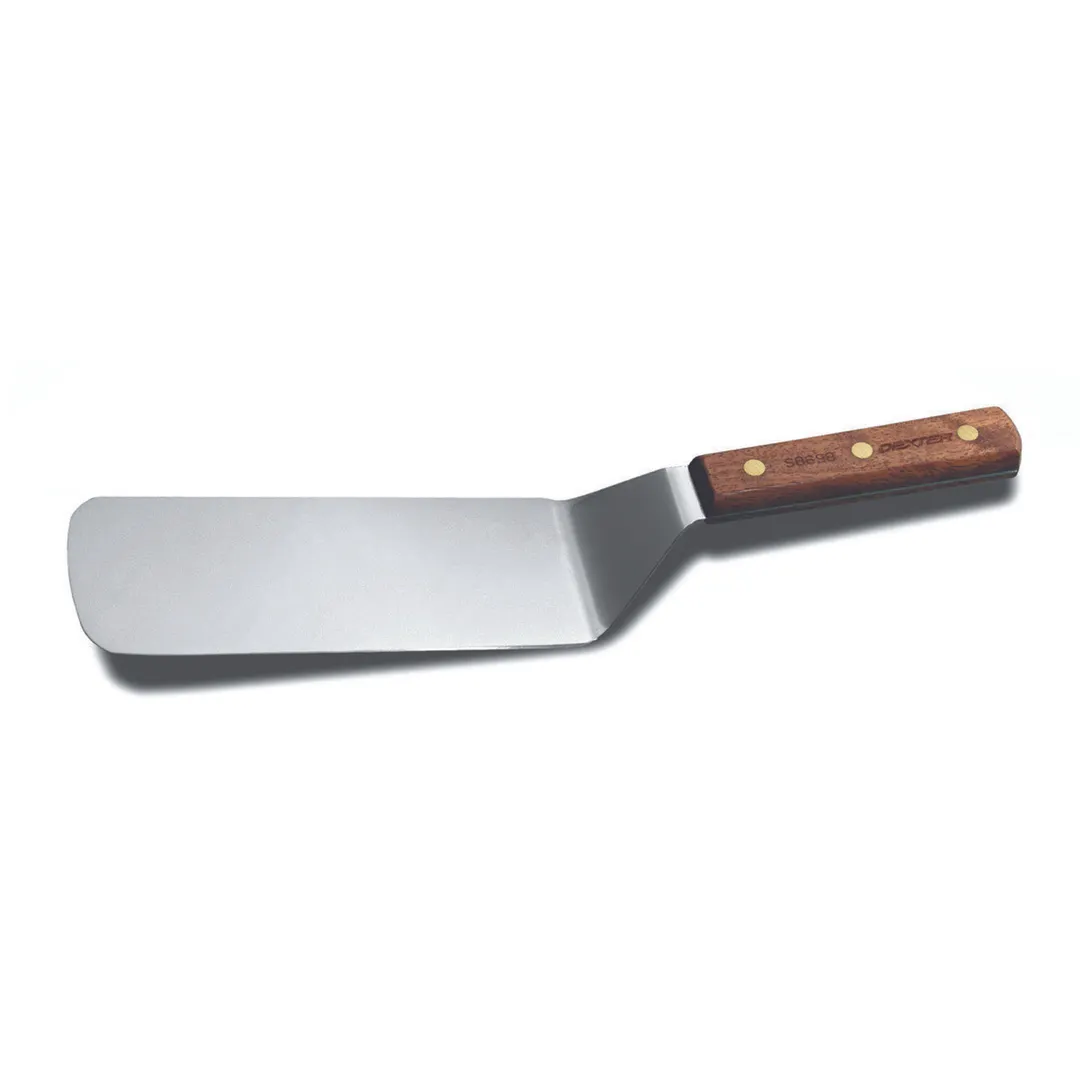 Dexter 19690 Grill Turner – 8" x 3" Offset Stainless Steel Blade with Rosewood Handle, Made in USA