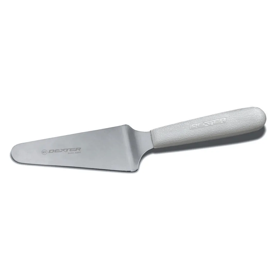 Dexter 19753 Pie Knife, 4‑1/2" x 2‑1/4" Offset Blade, 9" OA, Stainless Steel, White PP Handle, Made