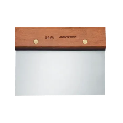 Dexter 19790 Traditional Dough Cutter/Scraper, 6" x 3", Stainless Steel Blade, Rosewood Handle