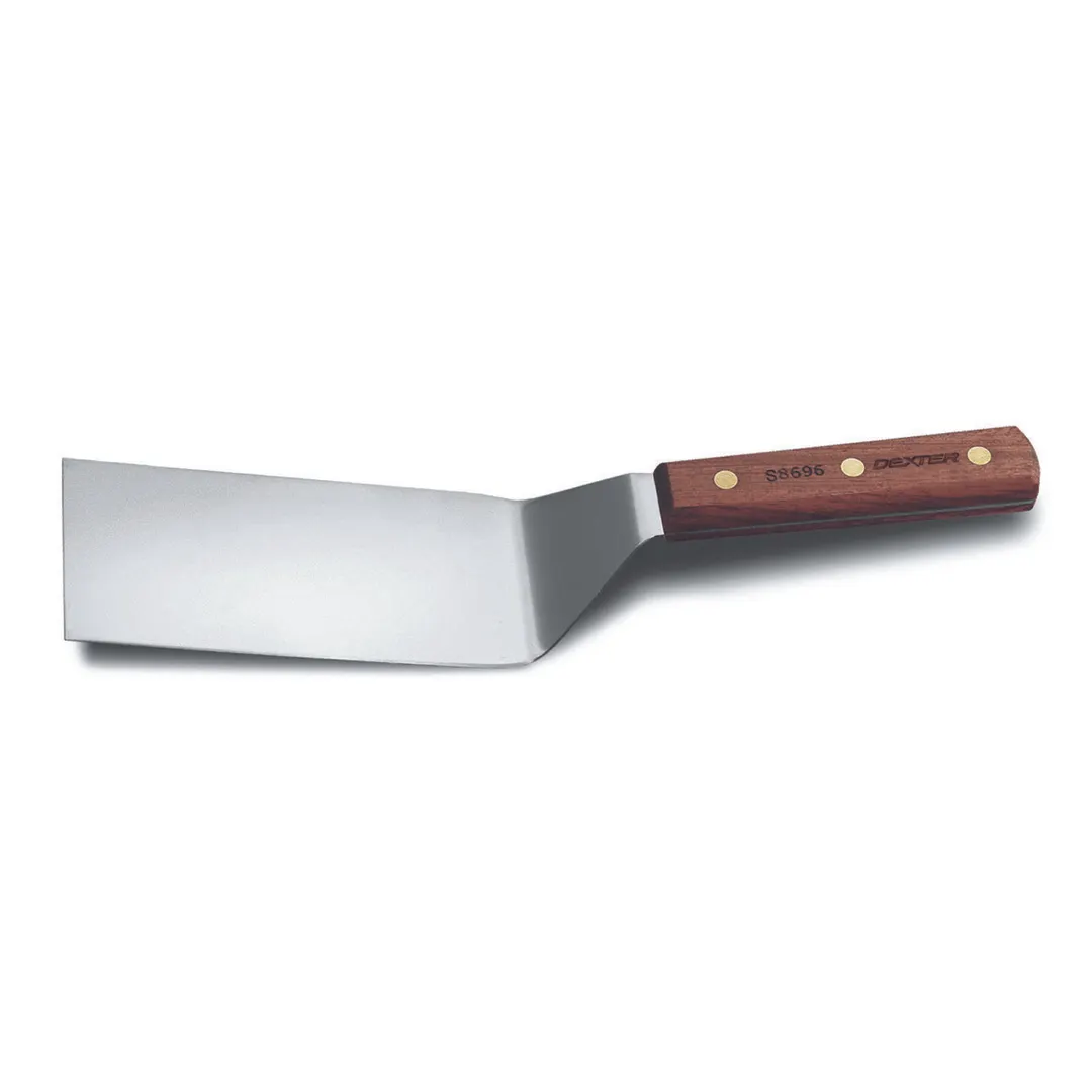 Dexter 19960 Traditional Hamburger Turner, 5" x 3" Offset Stainless Steel Blade with Rosewood Handle